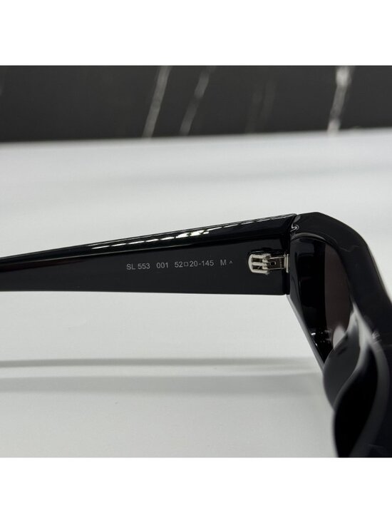 NWT Saint Laurent SL553 001 Black Square Sunglasses Authentic main image 8